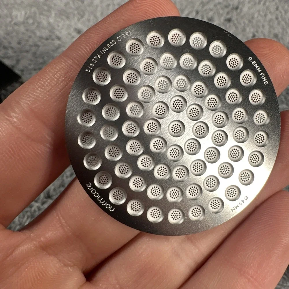 Normcore 49mm Puck Screen, 0.8mm Thickness, Lower x 0.8mm, Silver